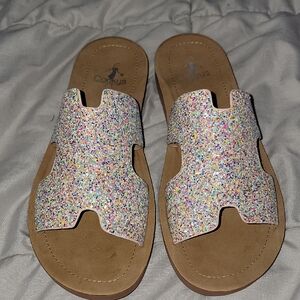 Corkys Women's Glitter Multicolor Sandals